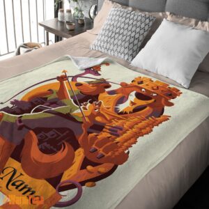 Alternative view of Happy Disney Cartoon Robin Hood Blanket Fleece Customized Blanket