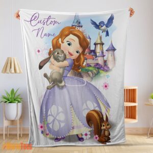 Happy Disney Cartoon Sofia the First Sofia Princess Blanket Fleece Customized Blanket