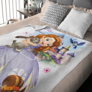 Alternative view of Happy Disney Cartoon Sofia the First Sofia Princess Blanket Fleece Customized Blanket