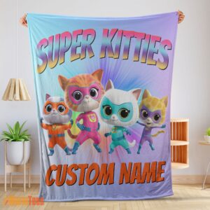 Happy Disney Cartoon SuperKitties Blanket Fleece Customized Blanket