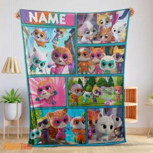 Happy Disney Cartoon SuperKitties With Friends Blanket Fleece Customized Blanket