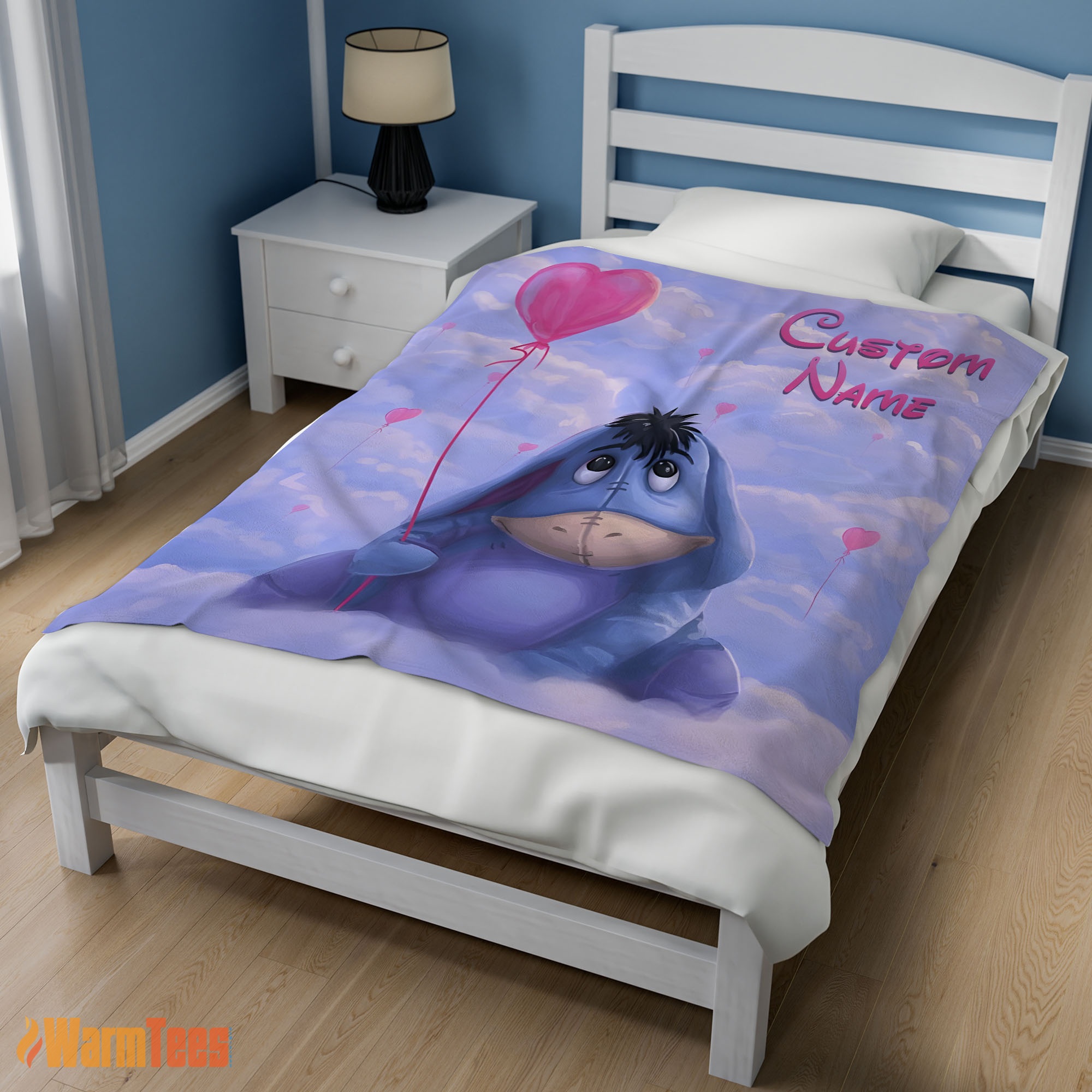Happy Disney Cartoon Winnie-the-Pooh Eeyore Cute Blanket Fleece Customized Blanket - Image 3