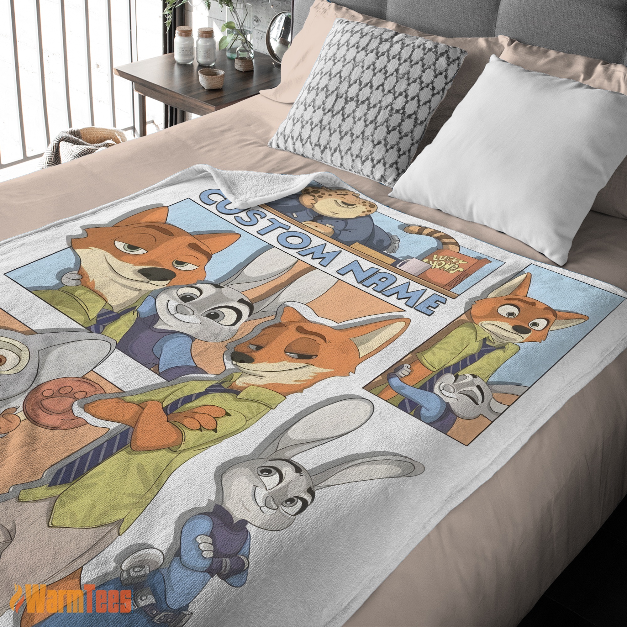 Happy Disney Cartoon Zootopia Velveteen Cute Blanket Fleece Customized Blanket - Image 2