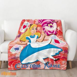 Alternative view of Happy Disney Cheshire Cat Alice In Wonderland Blanket Fleece Customized Blanket