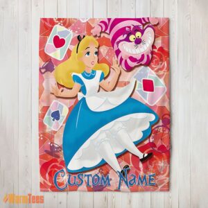 Happy Disney Cheshire Cat Alice In Wonderland Blanket Fleece Customized Blanket