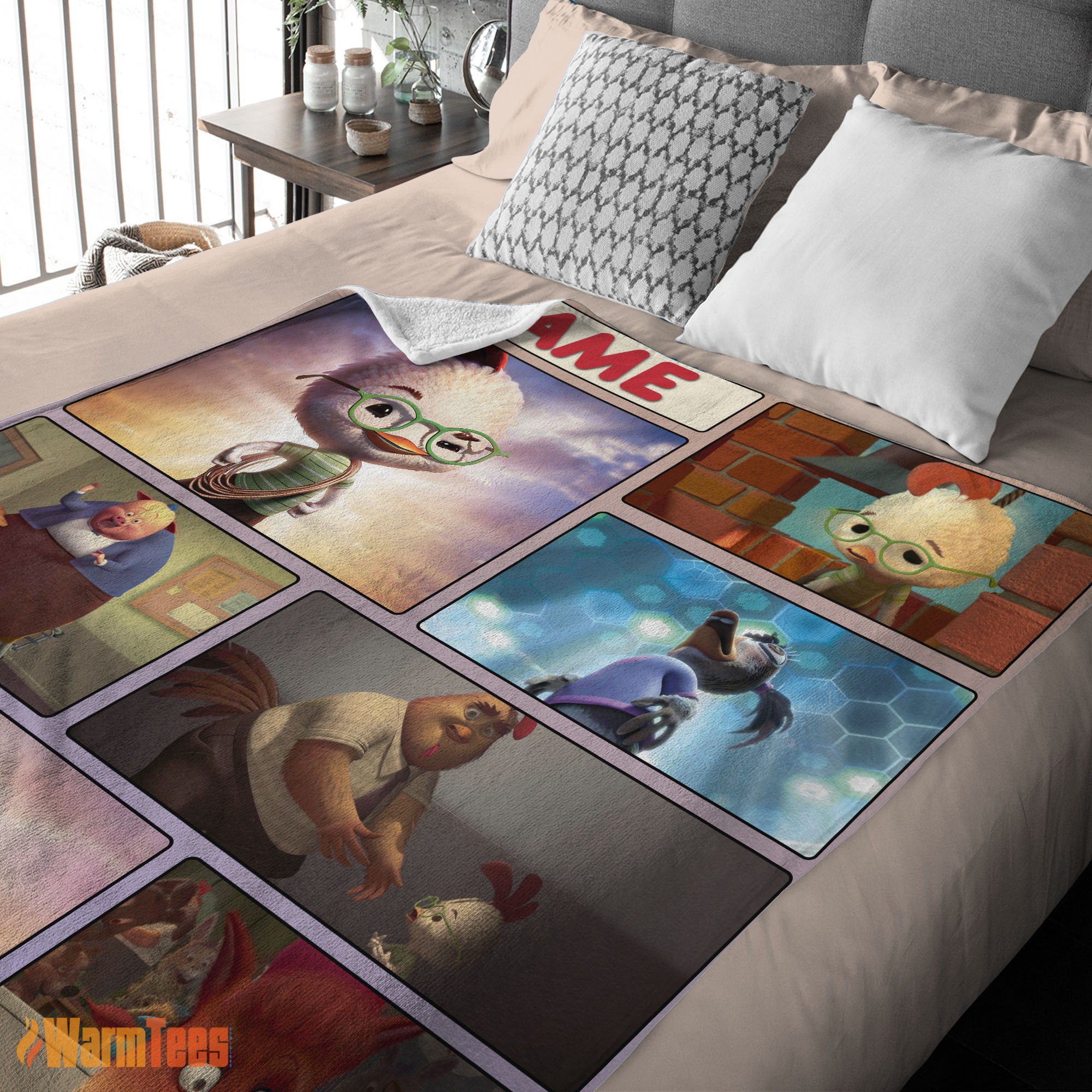 Happy Disney Chicken Little Collage Poster Blanket Fleece Customized Blanket - Image 2