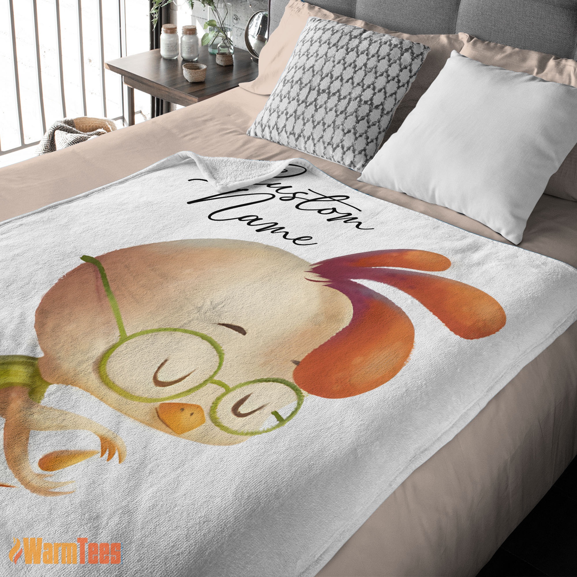 Happy Disney Chicken Little Meditative Pose Blanket Fleece Customized Blanket - Image 2