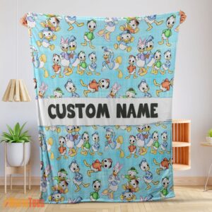 Happy Disney Donald Duck Daisy Huey Dewey Louie Blanket Fleece Customized Blanket