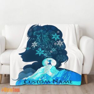 Alternative view of Happy Disney Frozen Elsa Double-Exposure Blanket Fleece Customized Blanket