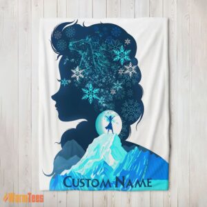 Happy Disney Frozen Elsa Double-Exposure Blanket Fleece Customized Blanket