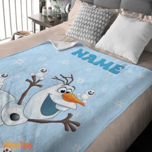 Alternative view of Happy Disney Frozen Olaf Dancing Blanket Fleece Customized Blanket