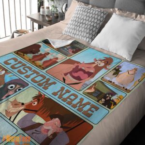 Alternative view of Happy Disney Home On The Range Poster Blanket Fleece Customized Blanket