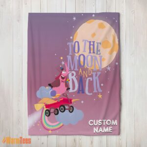 Happy Disney Inside Out Bing Bong To The Moon And Back Blanket Fleece Customized Blanket