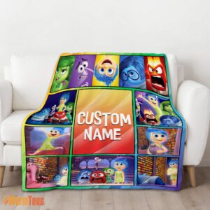 Alternative view of Happy Disney Inside Out Colorful Collage Blanket Fleece Customized Blanket