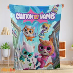 Happy Disney Junior SuperKitties Chibi Cute Fleece Blanket – Customize Blanket