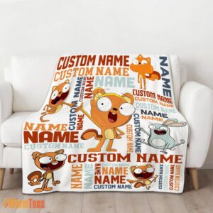 Alternative view of Happy Disney Kiff Chatterley & Barry Buns Blanket Fleece Customized Blanket