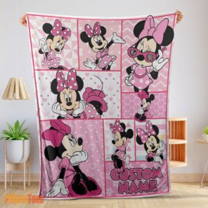 Happy Disney Minnie Mouse And Friends Minnie Mouse Moods Blanket – Customize Blanket