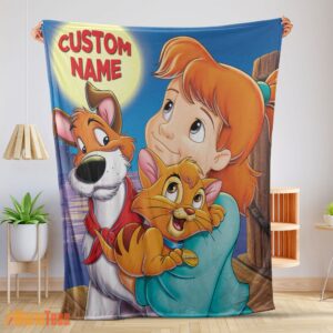 Happy Disney Oliver & Company Jenny Foxworth Oliver Dodger Blanket Fleece Customized Blanket