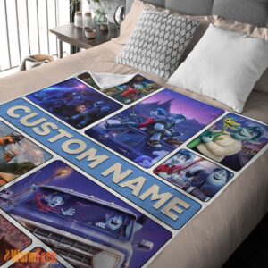 Alternative view of Happy Disney Pixar Onward Magical Journey Collage Blanket Fleece Customized Blanket