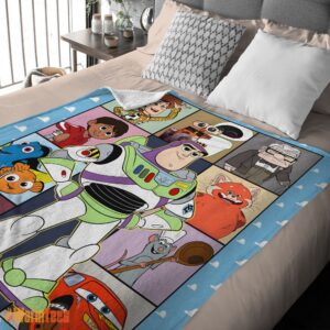 Alternative view of Happy Disney Pixar Toy Story Buzz Lightyear With Friends Blanket Fleece Customized Blanket