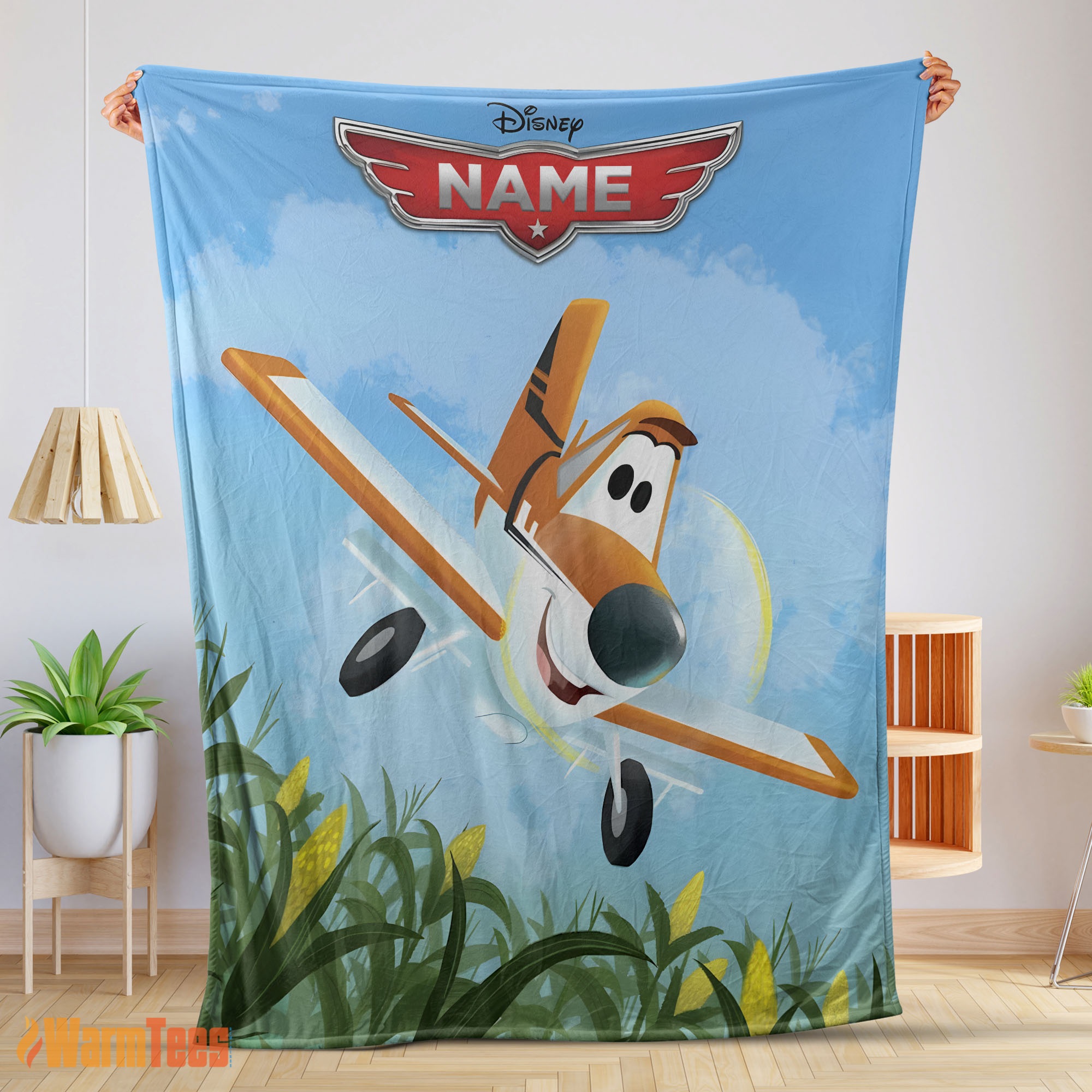 Happy Disney Planes Movie Dusty Crophopper Blanket Fleece Customized Blanket