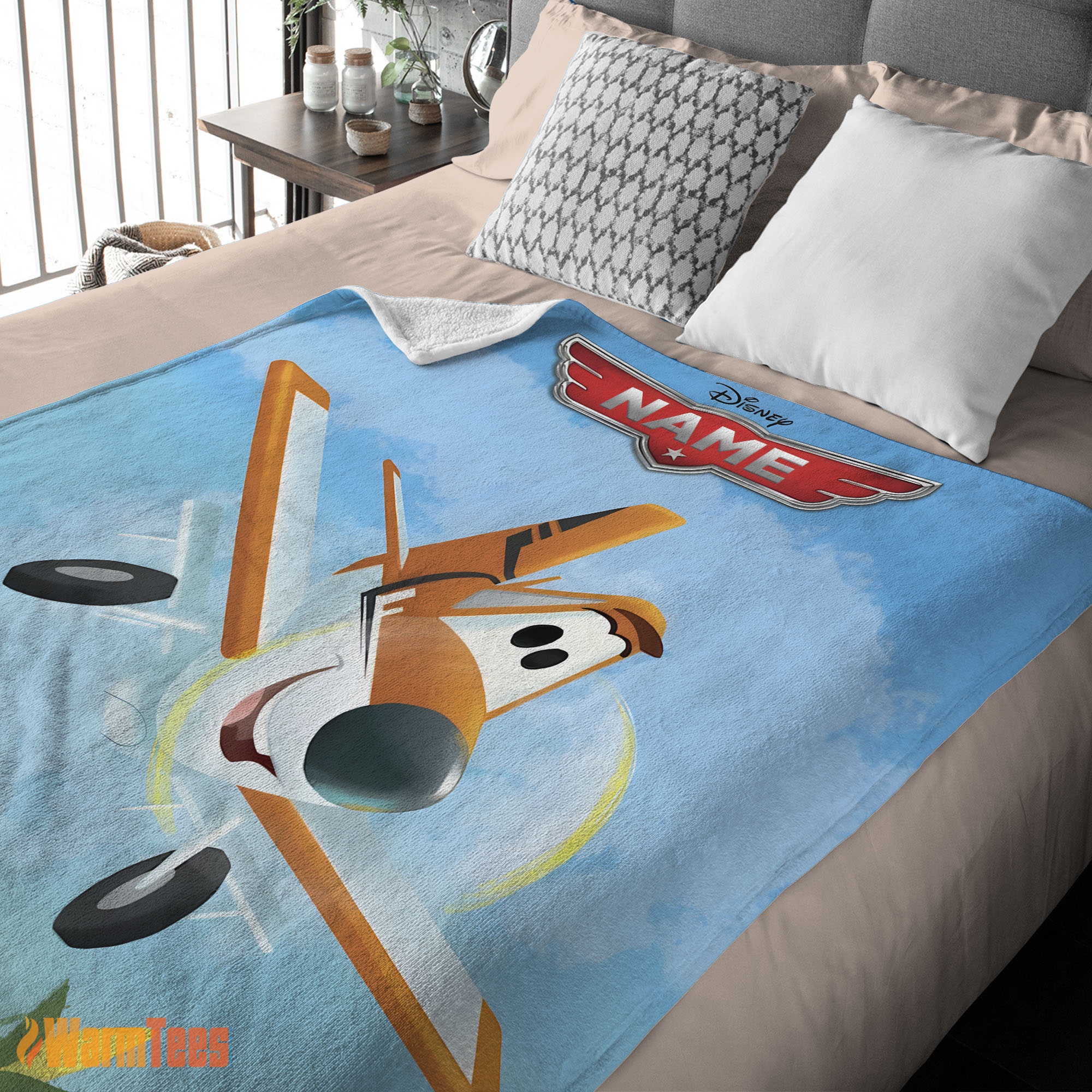 Happy Disney Planes Movie Dusty Crophopper Blanket Fleece Customized Blanket - Image 2