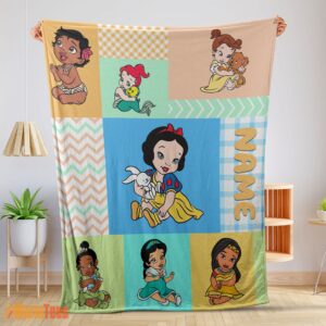 Happy Disney Princess Baby Princess Blanket Fleece Customized Blanket