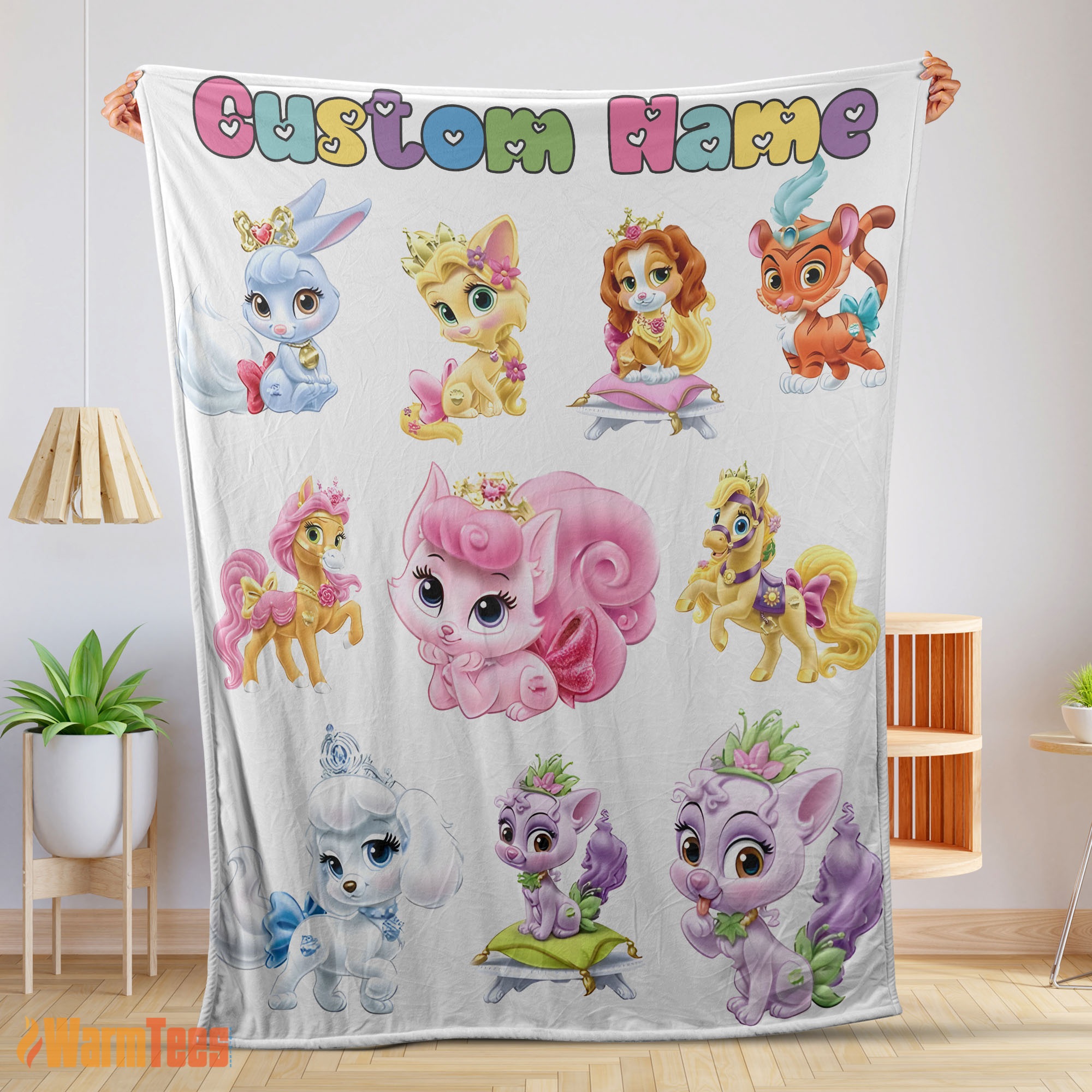 Happy Disney Princess Palace Pets Blanket Fleece Customized Blanket