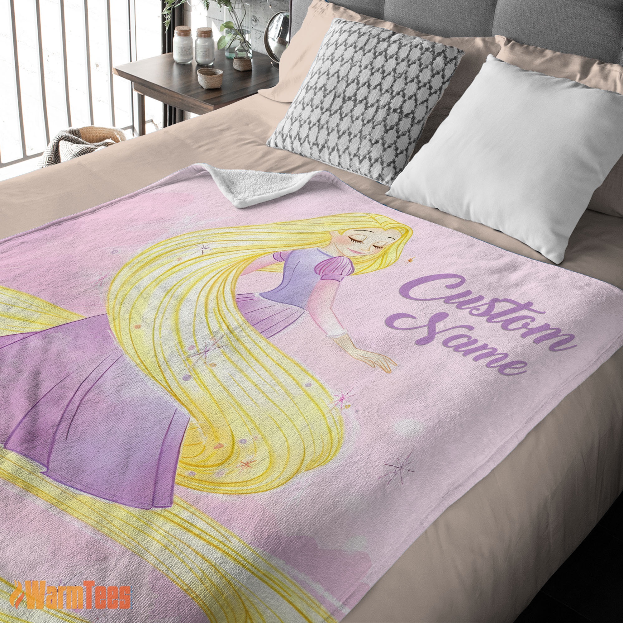 Happy Disney Rapunzel Blanket Fleece Customized Blanket - Image 2