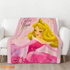 Alternative view of Happy Disney Sleeping Beauty Aurora Princess Blanket Fleece Customized Blanket