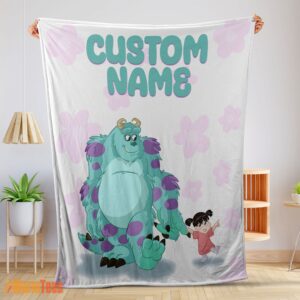 Happy Disney Sulley & Boo Monsters Inc Blanket Fleece Customized Blanket
