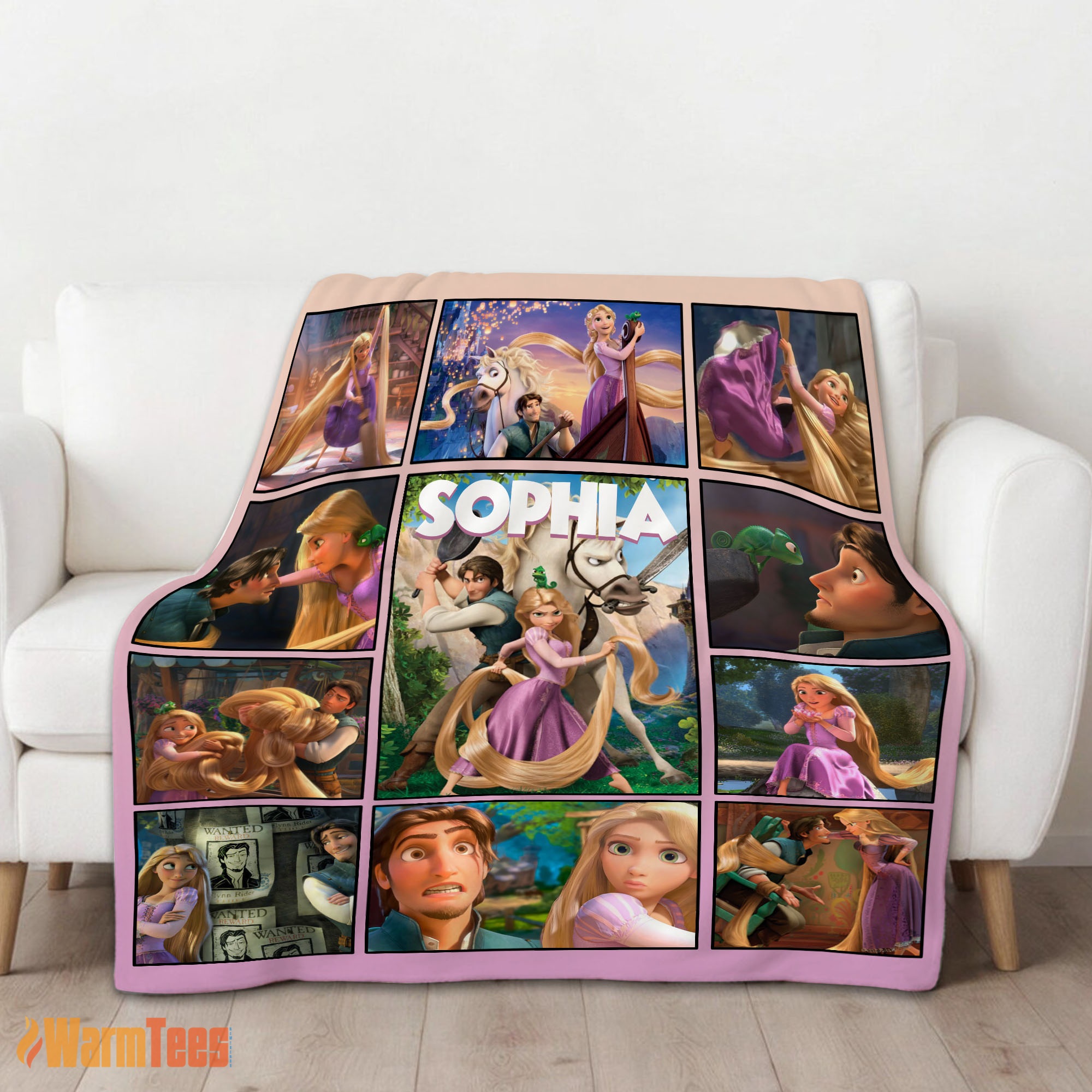 Happy Disney Tangled Collage Blanket Fleece Customized Blanket - Image 2