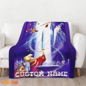 Alternative view of Happy Disney The Sword In The Stone Legendary Blanket Fleece Customized Blanket