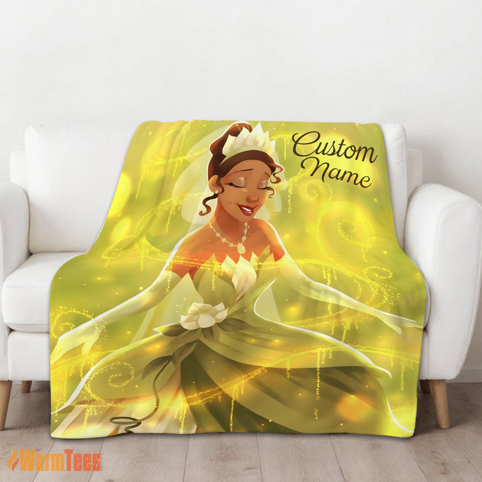 Happy Disney Tiana Princess The Princess and the Frog Blanket Fleece Customized Blanket - Image 2