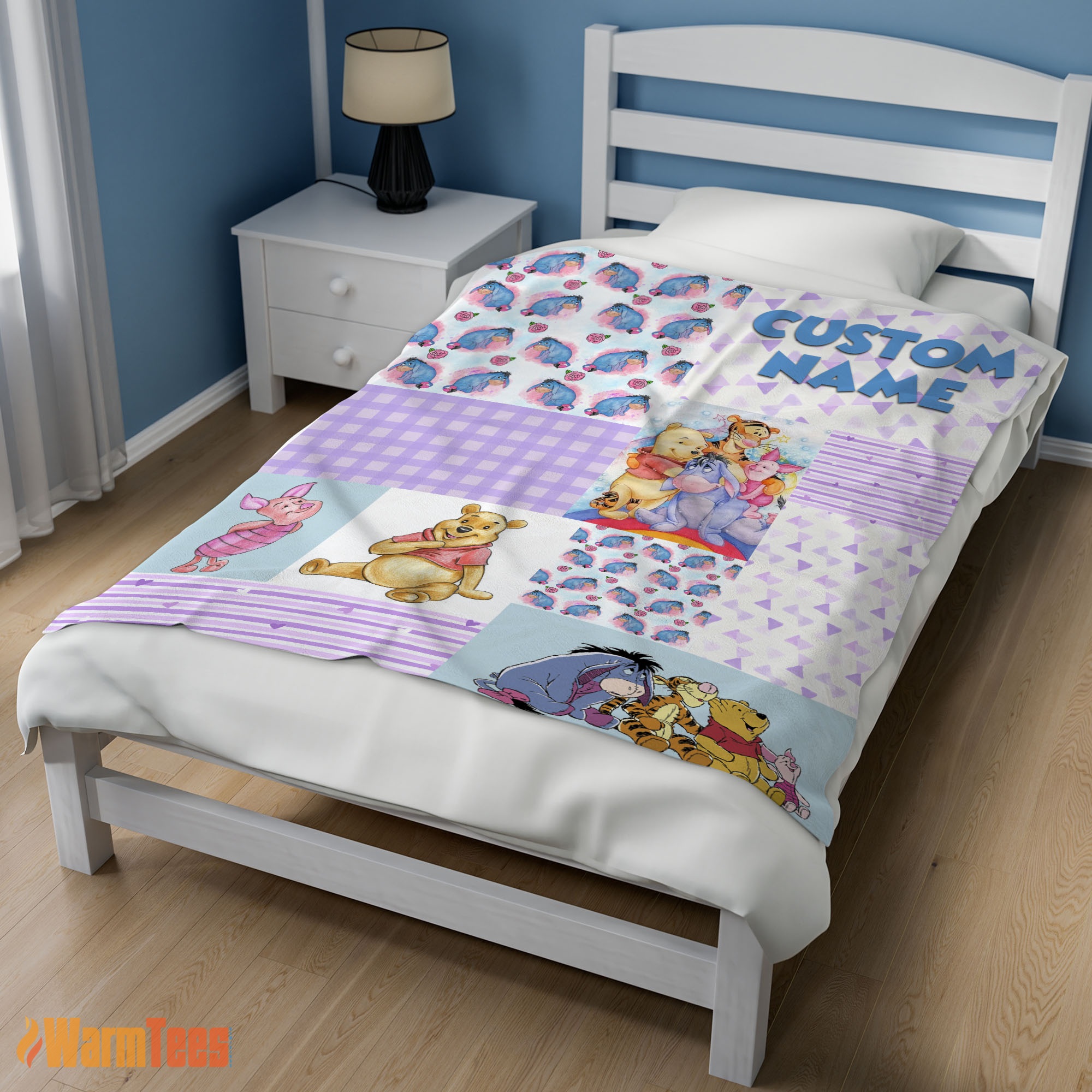 Happy Disney Winnie The Pooh Friends Collage Poster Blanket Fleece Customized Blanket - Image 3