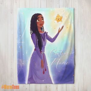 Happy Disney Wish Asha Princess Star Blanket Fleece Customized Blanket