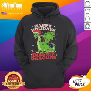 Alternative view of Happy Holidays From Imagine Dragons Christmas T-Shirt