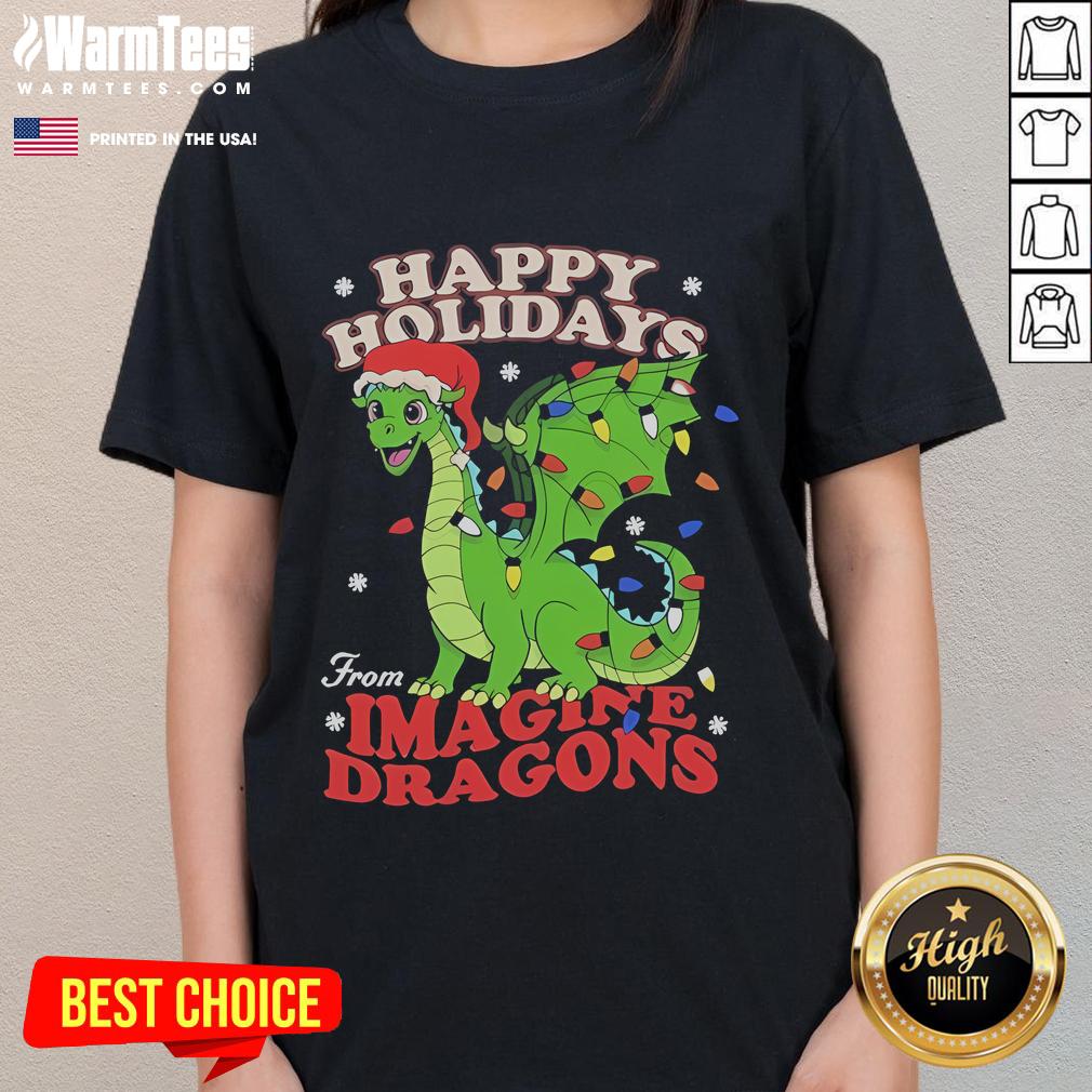 Happy Holidays From Imagine Dragons Christmas T-Shirt - Image 3