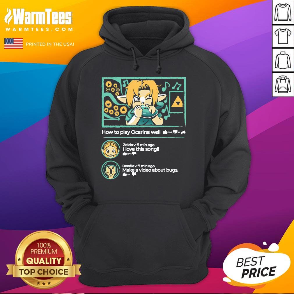Happy How To Play Ocarina Well The Legends Of Zelda T-Shirt - Image 3