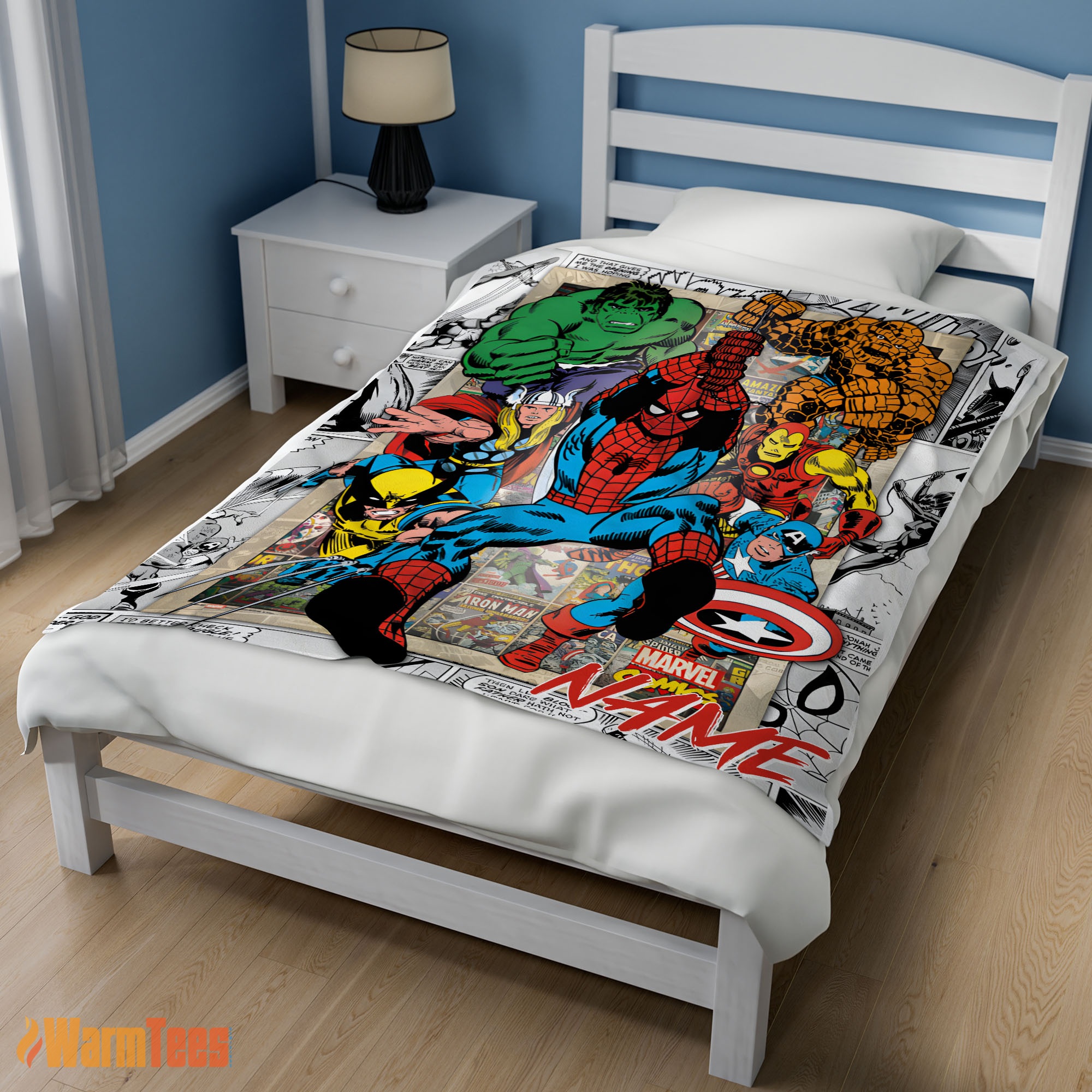Happy Marvel Comics Superhero Blanket Fleece Customized Blanket - Image 3