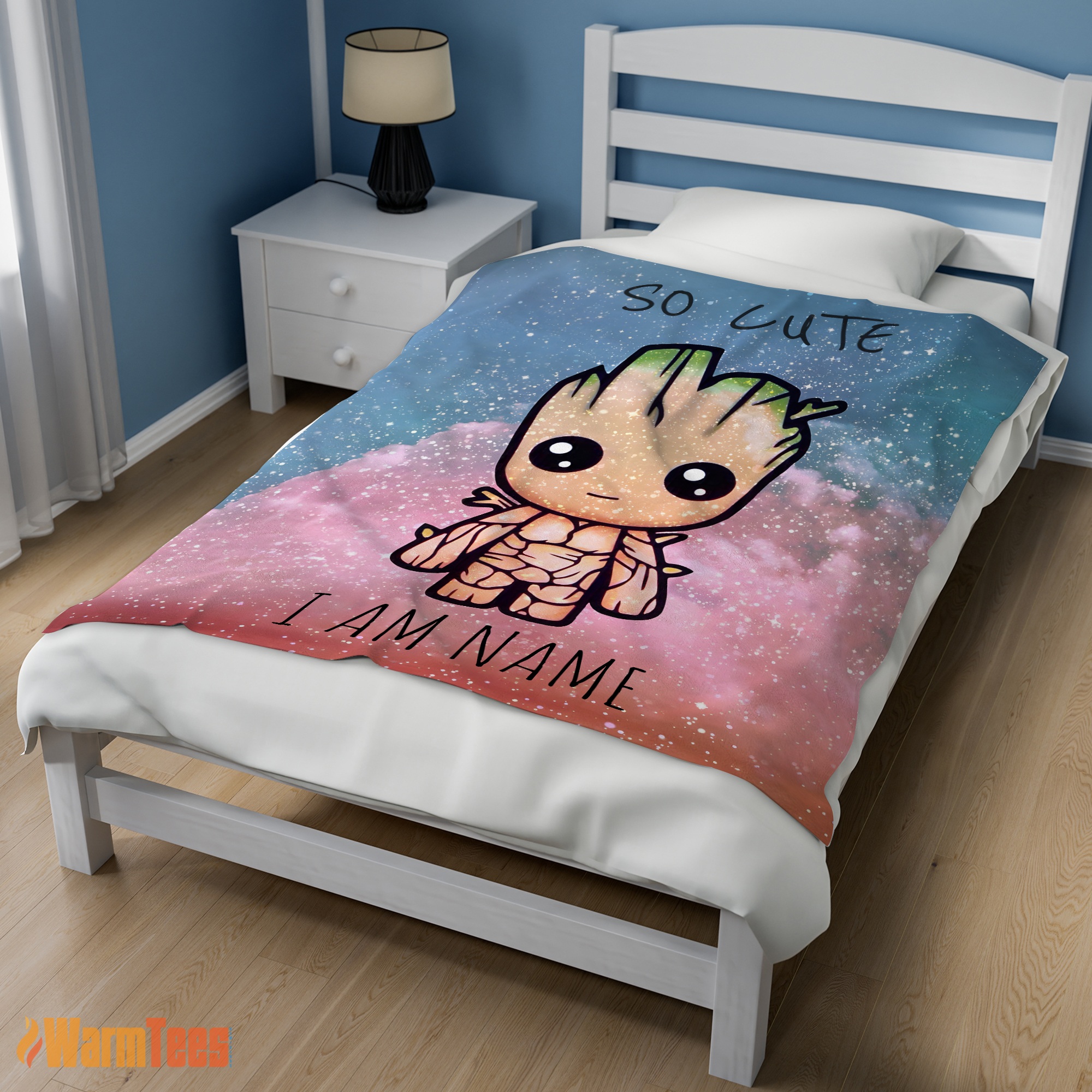 Happy Marvel SuperHero Baby Groot and Friends Birthday Cute Blanket Fleece Customized Blanket - Image 3