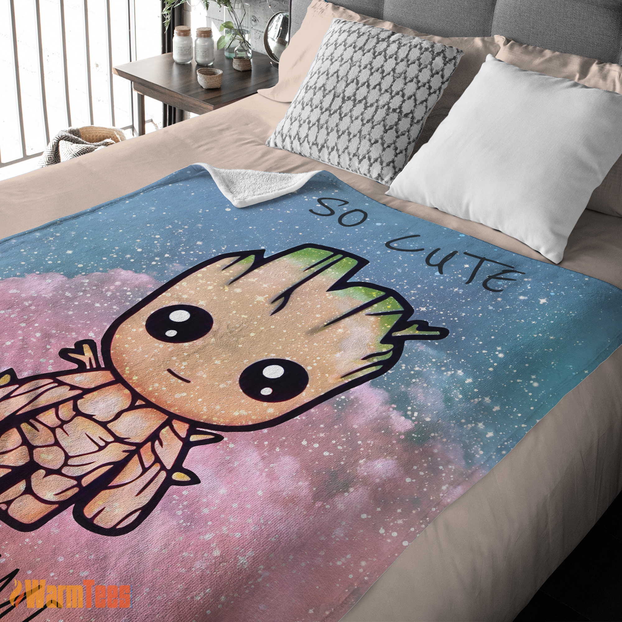 Happy Marvel SuperHero Baby Groot and Friends Birthday Cute Blanket Fleece Customized Blanket - Image 2