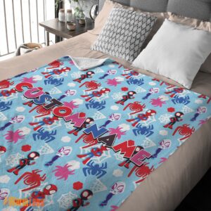 Alternative view of Happy Marvel Superhero Spidey and His Amazing Friends Birthday Cute Blanket Fleece Customized Blanket