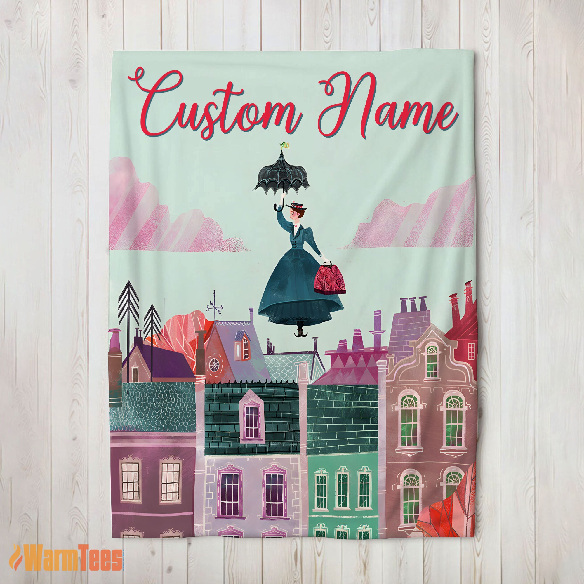 Happy Mary Poppins Film Classic Movie Blanket Fleece Customized Blanket