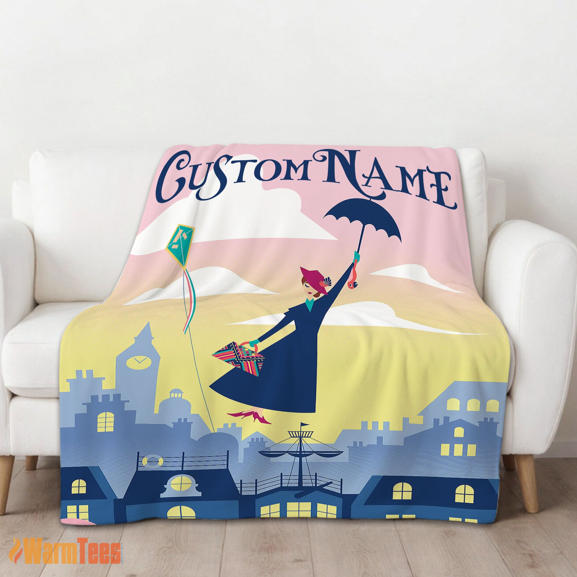 Happy Mary Poppins Returns Holiday Blanket Fleece Customized Blanket - Image 2