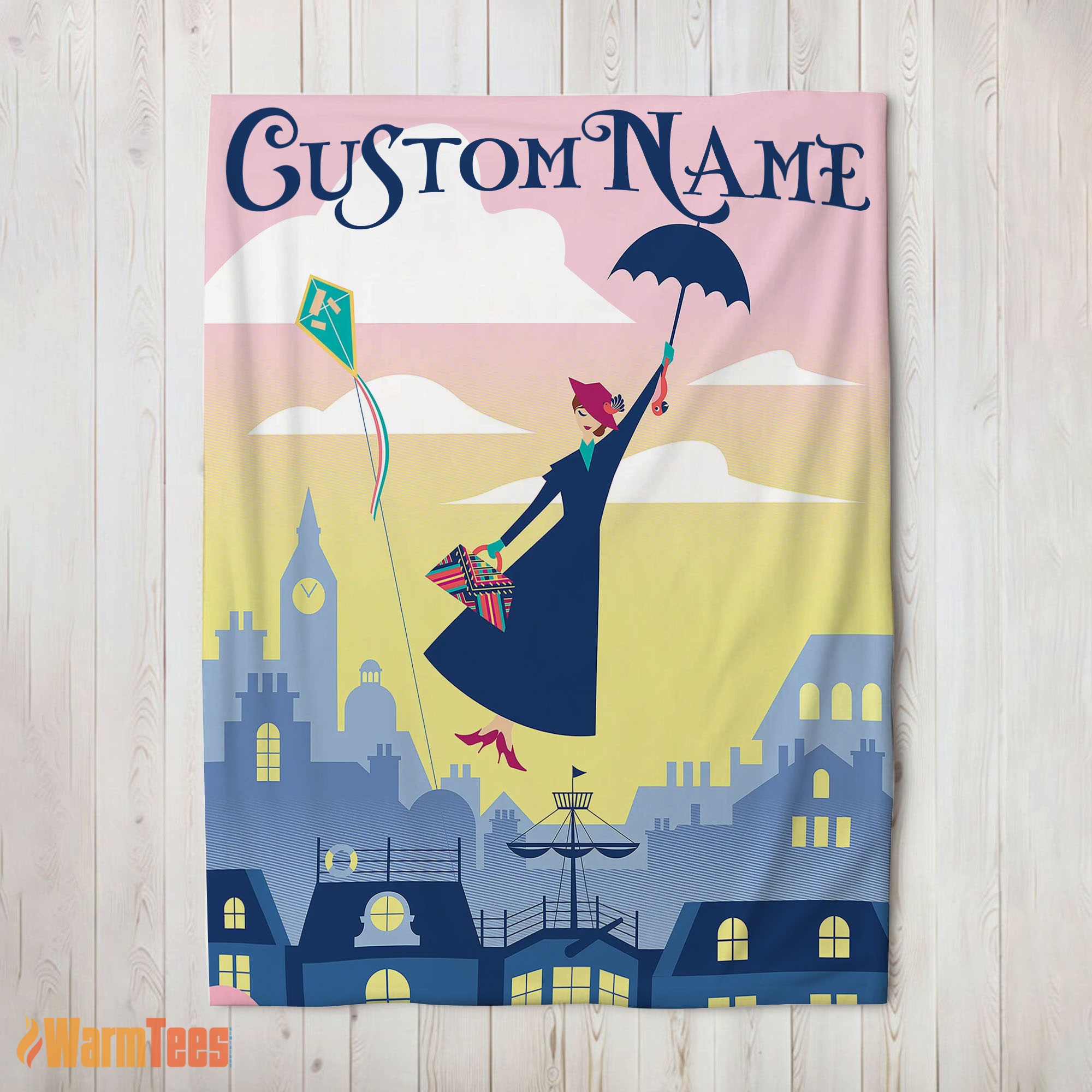 Happy Mary Poppins Returns Holiday Blanket Fleece Customized Blanket