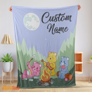 Happy Nelvana The Care Bears Family Camping Fleece Blanket – Customize Blanket