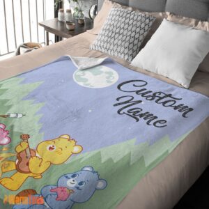 Alternative view of Happy Nelvana The Care Bears Family Camping Fleece Blanket – Customize Blanket