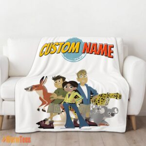 Alternative view of Happy Nice Wild Kratts Characters Blanket Fleece Customized Blanket
