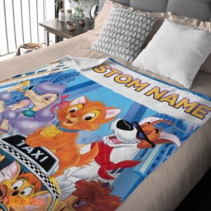 Alternative view of Happy Oliver & Company With Friends Drive Taxi Blanket Fleece Customized Blanket